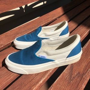 blue slip on vans size 6